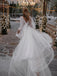 $269.99 A Line Long Sleeves Wedding Gown Soft Tulle Bohemian Wedding Dress WD1923