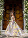 $368.99 Colorful Ball Gown Tulle Wedding Dress V Neck Wedding Gown WD1929