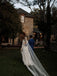$368.99 Long Sleeve Ivory Rustic Lace Wedding Dresses Keyhole Back Boho Wedding Dresses WD1932