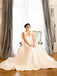 A Line Satin Wedding Gown Sweetheart Neck Wedding Dress With Bowtie Straps WD1936