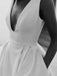 Stunning V-neck Satin Wedding Dresses A-line Bridal Gowns WD199