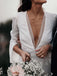 Stunning Chiffon A-line Wedding Dresses V-neck Long Bridal Gowns WD206
