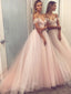 Romantic Tulle Off-the-shoulder Ball Gown Wedding Gowns WD213