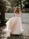 Wonderful Appliqued A-line Wedding Dresses Tulle Gowns WD220