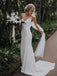 Simple Wedding Dresses Mermaid Spaghetti Straps Long Satin Bridal Gowns WD223