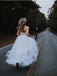 Two Pieces Tulle Wedding Dresses A-line Halter Gowns WD224