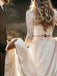 Two Pieces Wedding Dresses Lace Long Sleeves A-line Bridal Gowns WD229