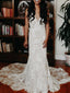 Glamorous V-neck Wedding Dresses Lace Long Bridesmaid Gowns WD231