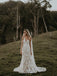 Long Sheath Wedding dresses Lace V-neck Bridal Gowns WD234