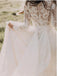 Romantic Tulle Wedding Dresses A-line Long Sleeves Bridal Gowns WD237