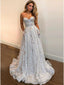 Elegant A-line Wedding Dresses Lace Sweetheart Long Bridal Dresses WD243