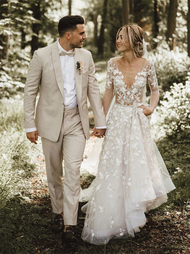 29 of the Best Pearl Wedding Dress Styles We're Swooning Over