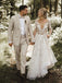 Romantic A-line Wedding Dresses With Long Sleeves Lace Bridal Gowns WD247