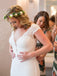 Wonderful V-neck Mermaid Wedding Dresses Satin Bridal Gowns WD251