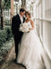 Alluring V-neck A-line Wedding Dresses Appliqued Tulle Bridal Gowns WD258