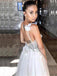 Shining Beaded A-line Wedding Dresses Tulle Spaghetti Straps Gowns WD259