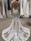 Stunning Illusion Lace Mermaid Wedding Dresses With Appliques WD268