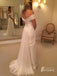 Simple Chiffion Appliqued A-line Sweep Train Wedding Dresses WD277