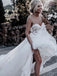 Stunning Sweetheart A-line Wedding Dresses Tulle Appliqued Gowns WD285