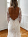 Gorgeous Lace Long Sleeves Mermaid Wedding Dresses With Tassels WD299