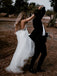 Backless Tulle Wedding Dresses A-line Appliqued Bridal Gowns WD309
