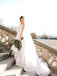 Spaghetti Strap A-line Wedding Dresses Satin Bridal Gowns WD310