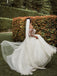 Illusion A-line Wedding Dresses Tulle Long Sleeves Bridal Gowns WD318