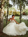 Illusion A-line Wedding Dresses Tulle Long Sleeves Bridal Gowns WD318