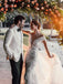 Elegant A-line Wedding Dresses Tulle Appliqued Bridal Gowns WD320