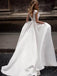 Simple Satin Wedding Dresses A-line Bridal Gowns With Pockets WD325
