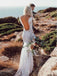 Long Sleeves Lace Wedding Dresses Mermaid Backless Bridal Gowns WD328