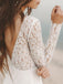 Long Sleeves Lace Wedding Dresses A-line Chiffon Bridal Gowns WD330