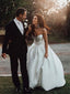 Simple Sweetheart A-line Wedding Dresses Satin Bridal Gowns WD331