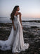Dramy Backless Flower Tulle V-Neck Appliqued A-line Wedding Dresses With Chapel Train WD343