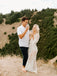 Sexy V-Neck Illusion Lace  Wedding Dresses Backless Long Sleeves Bridal Gowns WD347