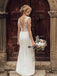 Simple Lace Backless Sleeveless A-line Wedding Dresses WD354