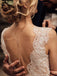Simple Lace Backless Sleeveless A-line Wedding Dresses WD354
