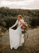 Fabulous Backless Lace Illusion Longsleeves Wedding Dresses A-Line Bridal Gowns WD358