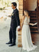 Simple Chiffon Halter Neckline Floor-length A-line Backless Wedding Dress WD364