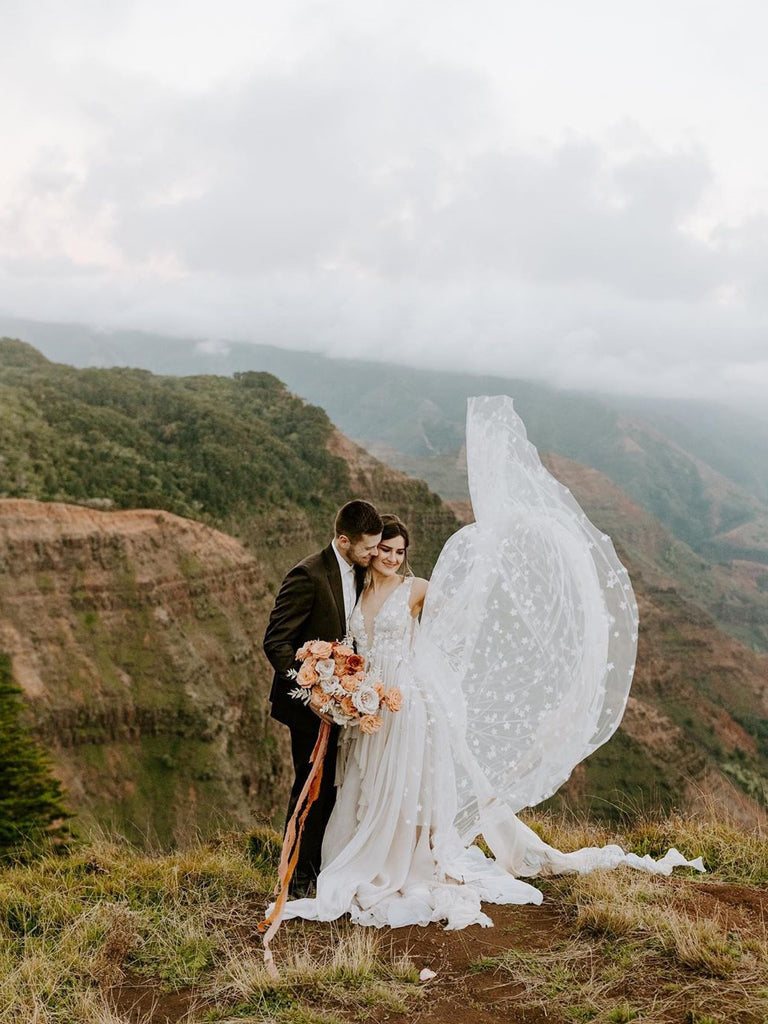 Elegant Sleeveless Tulle Backless Chapel Train Wedding Dresses A-line Bridal Gowns  WD367