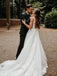 Elegant Tulle A-line Backless  Wedding Dresses Chapel Train Bridal Gowns WD378