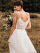 Simple Chiffon 2 Pieces Spaghetti Straps Wedding Dresses A-line V-Neck Gowns WD384