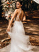 Fabulous A-line Halter  Backless Wedding Dresses Tulle Appliqued IIIusion Bridal Gowns WD385