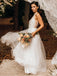 Fabulous A-line Halter  Backless Wedding Dresses Tulle Appliqued IIIusion Bridal Gowns WD385