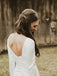 Simple Longsleeves Backless Satin Wedding Dresses Mermaid  Bridal Gowns WD407