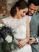 Fabulous Mermaid Lace  Backless Sweep Train Wedding Dresses With Cap Sleeves Gown WD414