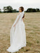 Fabulous Tulle V-Neck A-line Sweep Train Wedding Dresses Backless Appliqued Bridal Gowns WD428