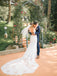 Charming V-Neck Lace Appliuqed Wedding Dresses Backless Bridal Gowns WD440