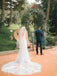 Charming V-Neck Lace Appliuqed Wedding Dresses Backless Bridal Gowns WD440