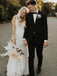 Fabulous Chiffon V-Neck Backless Sleeveless Sweep Train Wedding Dresses WD445
